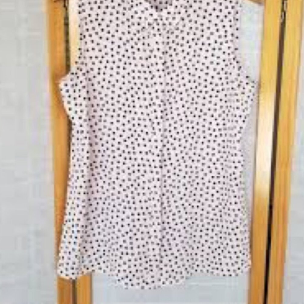 Blush and Black Polka Dot Blouse